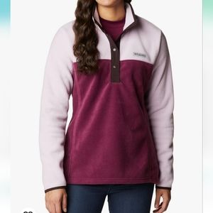 Columbia Womens Plus Benton Springs Half Snap Fleece Pullover, Size XXL, 1X